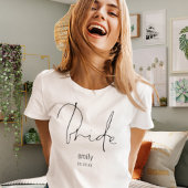 Minimale bruidscriptnaam bruiloft datum t-shirt