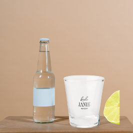 Minimale bruidsmeisjesfeest shotglas shot glas