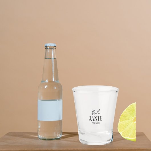 Minimale bruidsmeisjesfeest shotglas shot glas