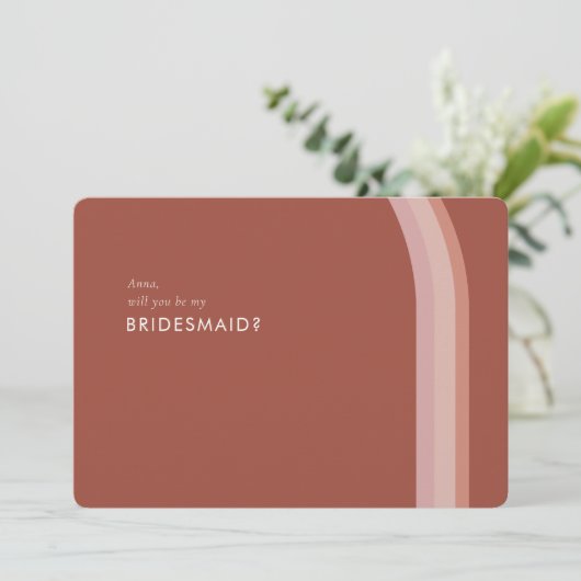 Minimale bruidsschat voor woestijn Red Rose Vraag Kaart (Staand voorkant)