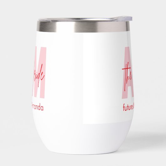 Minimale bruidswijntuimelaar | Aangepaste naam en  (Links)