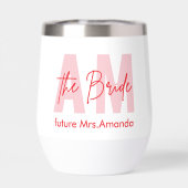 Minimale bruidswijntuimelaar | Aangepaste naam en (Achterkant)