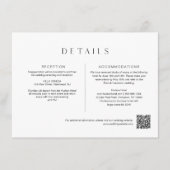 Minimale bruiloft — 6.5x4.25 details informatiekaartje (Voorkant)