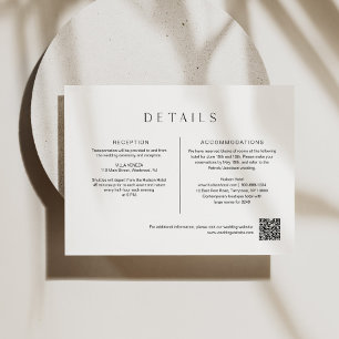 Minimale bruiloft — 6.5x4.25 details informatiekaartje