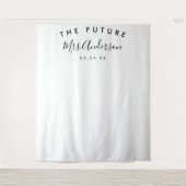 Minimale bruiloft achtergrond - Feest decoratie -  Wandkleed (Voorkant)