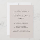 Minimale bruiloft Arch Beige 50th trouwdag Kaart (Achterkant)