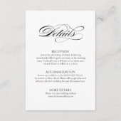 Minimale bruiloft details behuizing Kaart elegant (Voorkant)