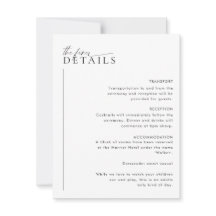 Minimale bruiloft Details Behuizing Kaart LAYLA