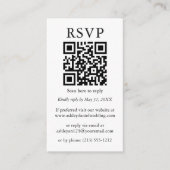 Minimale bruiloft Eenvoudige QR RSVP Informatiekaartje (Voorkant)