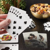 Minimale bruiloft foto koppels familienaam pokerkaarten (Insitu)