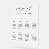 Minimale bruiloft Frosted Acryl Zitkaarten Teken Bord (Hoek)