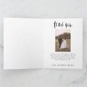 Minimale bruiloft Hartelijk dank Bedankkaart (Binnen)