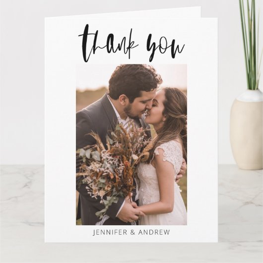 Minimale bruiloft Hartelijk dank Bedankkaart (Voorkant)
