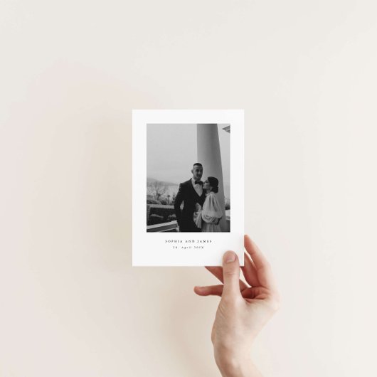 Minimale bruiloft Hartelijk dank Bedankkaart