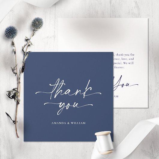 Minimale bruiloft Hartelijk dank Bedankkaart
