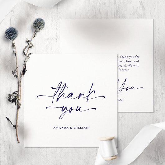 Minimale bruiloft Hartelijk dank Bedankkaart