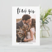 Minimale bruiloft Hartelijk dank Bedankkaart (Staand voorkant)