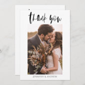 Minimale bruiloft Hartelijk dank Bedankkaart (Voorkant / Achterkant)