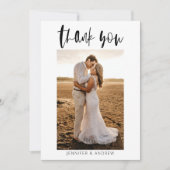 Minimale bruiloft Hartelijk dank Bedankkaart (Voorkant)