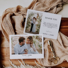 Minimale bruiloft Hartelijk dank Kaart