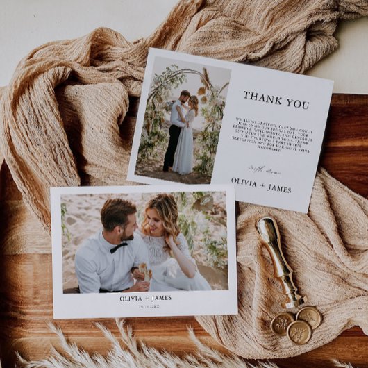 Minimale bruiloft Hartelijk dank Kaart