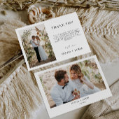 Minimale bruiloft Hartelijk dank Kaart