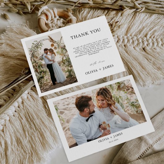Minimale bruiloft Hartelijk dank Kaart