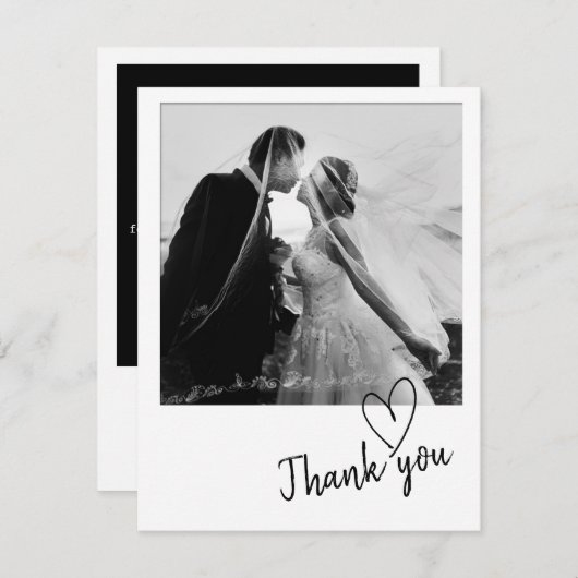 Minimale bruiloft Hartelijk dank Save The Date (Voorkant / Achterkant)