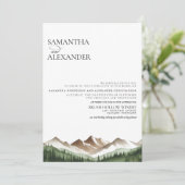 Minimale bruiloft in de bergen kaart (Staand voorkant)