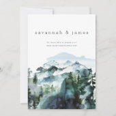 Minimale bruiloft in de moderne bergen kaart (Achterkant)