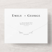 Minimale bruiloft in één keer allemaal in één all in one uitnodiging (Achterkant)