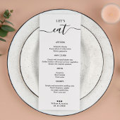 Minimale bruiloft met handschrift menu
