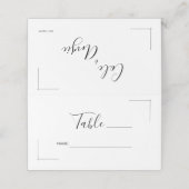 Minimale bruiloft met overschrijdende grenzen plaatskaartje (Buitenkant ongevouwen)