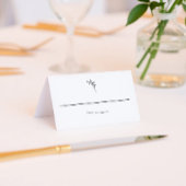 Minimale bruiloft monogram Elegant Plaatskaartje