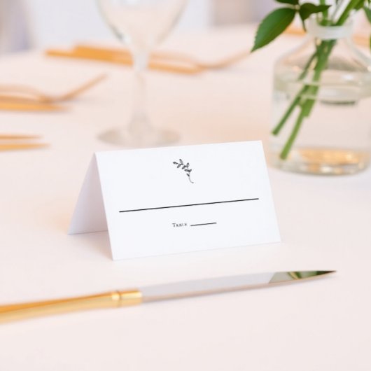 Minimale bruiloft monogram Elegant Plaatskaartje