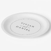 Minimale bruiloft papieren bordje (Gekanteld)