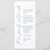 Minimale bruiloft Plaats instelling Hartelijk dank Programmakaart (Voorkant)