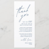 Minimale bruiloft Plaats instelling Hartelijk dank Programmakaart (Voorkant)