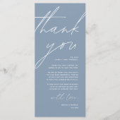 Minimale bruiloft Plaats instelling Hartelijk dank Programmakaart (Voorkant)