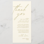Minimale bruiloft Plaats instelling Hartelijk dank Programmakaart (Voorkant)