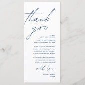 Minimale bruiloft Plaats instelling Hartelijk dank Programmakaart (Voorkant)