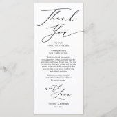 Minimale bruiloft Plaats instelling Hartelijk dank Programmakaart (Voorkant)