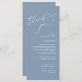 Minimale bruiloft Plaats instelling Hartelijk dank Programmakaart (Voorkant / Achterkant)