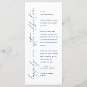 Minimale bruiloft Plaats instelling Hartelijk dank Programmakaart (Voorkant)