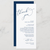 Minimale bruiloft Plaats instelling Hartelijk dank Programmakaart (Voorkant / Achterkant)