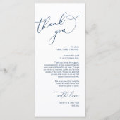 Minimale bruiloft Plaats instelling Hartelijk dank Programmakaart (Voorkant)