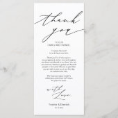 Minimale bruiloft Plaats instelling Hartelijk dank Programmakaart (Voorkant)