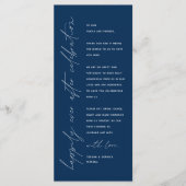 Minimale bruiloft Plaats instelling Hartelijk dank Programmakaart (Voorkant)