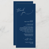 Minimale bruiloft Plaats instelling Hartelijk dank Programmakaart (Voorkant / Achterkant)