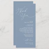 Minimale bruiloft Plaats instelling Hartelijk dank Programmakaart (Voorkant / Achterkant)